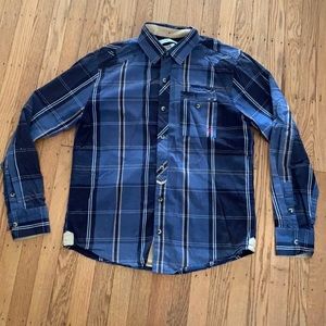 Five Four blue plaid button down